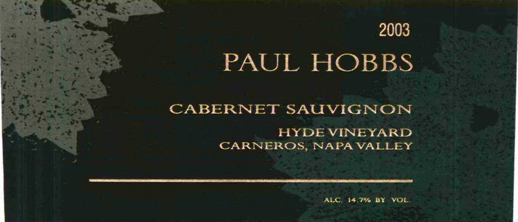 Hyde Vineyard Cabernet Sauvignon Bottle