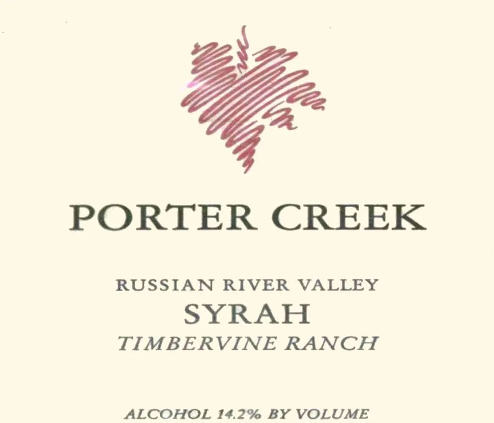 Timbervine Ranch Vineyard Syrah Bottle