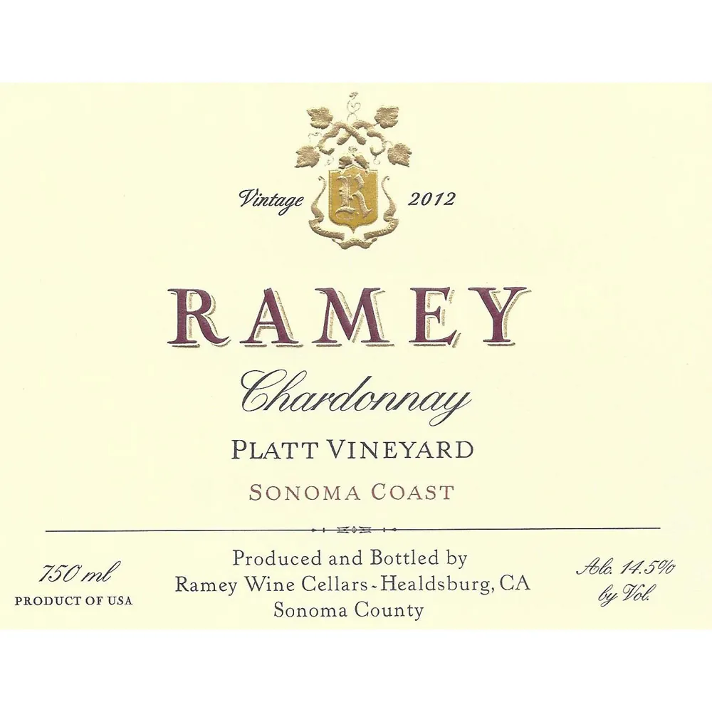 Platt Vineyard Chardonnay Bottle