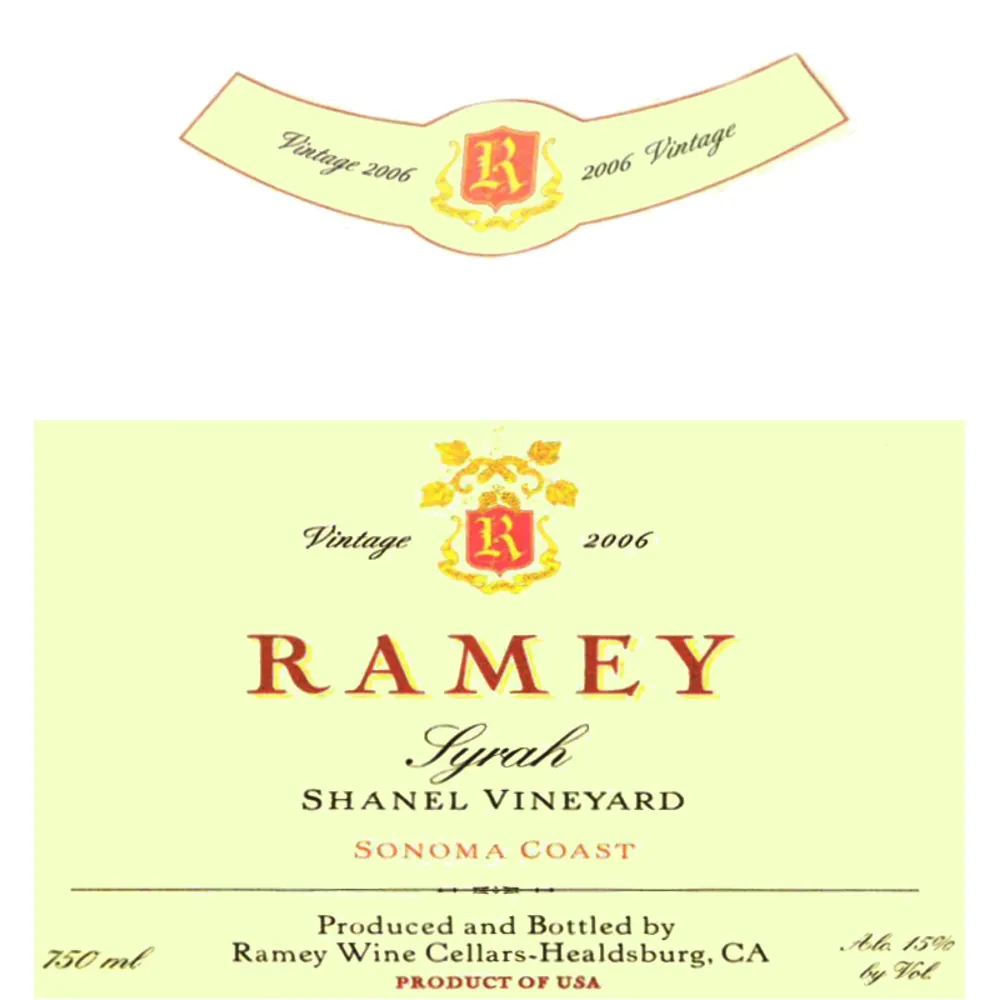 Shanel Vineyard Syrah Bottle