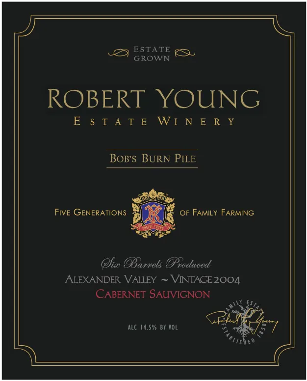 Bob's Burn Pile Cabernet Sauvignon Bottle