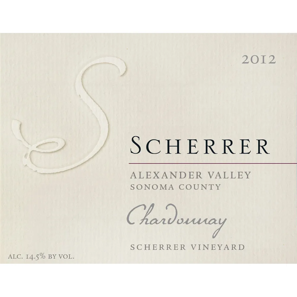 Scherrer Vineyard Chardonnay Bottle