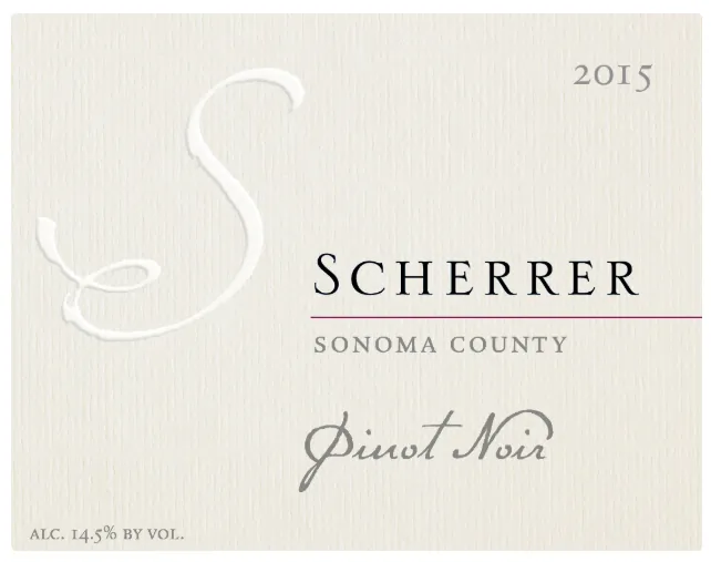 Sonoma County Pinot Noir Bottle
