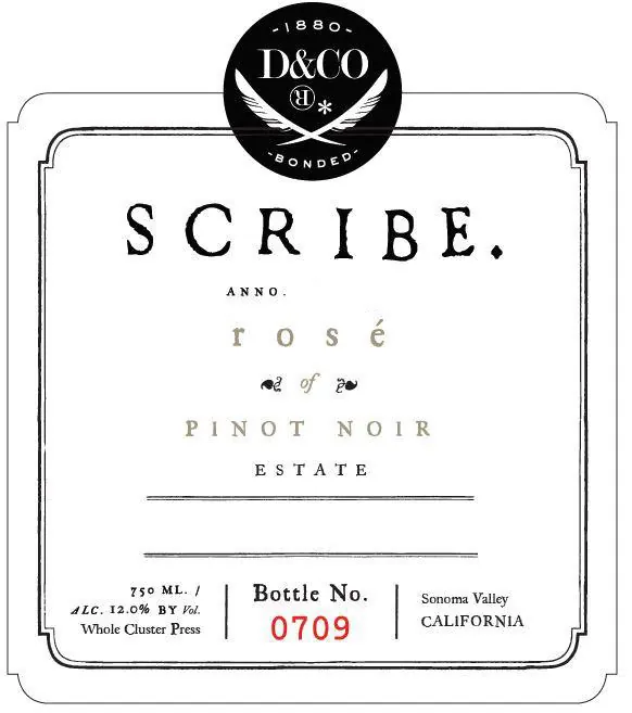 Rose of Pinot Noir Bottle