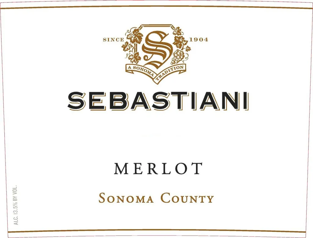 Sonoma County Merlot Bottle