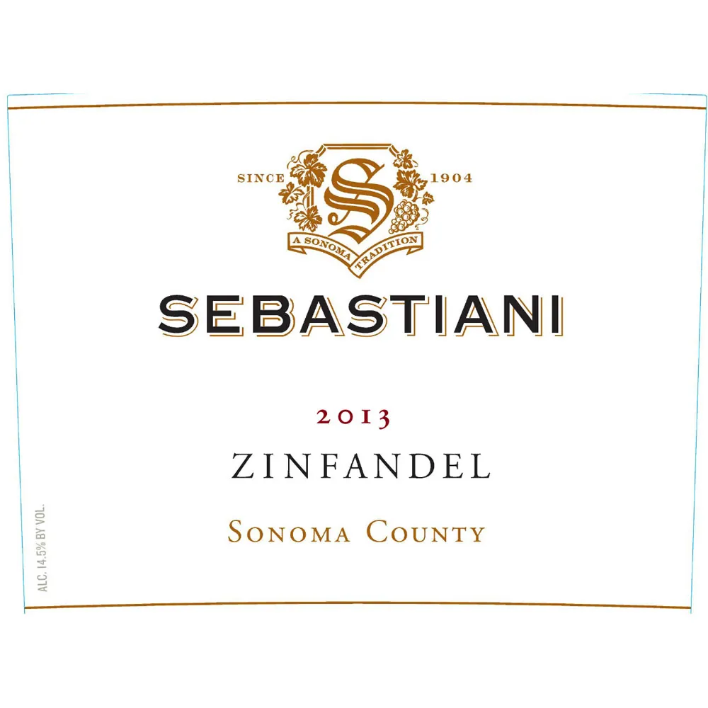 Sonoma County Zinfandel Bottle