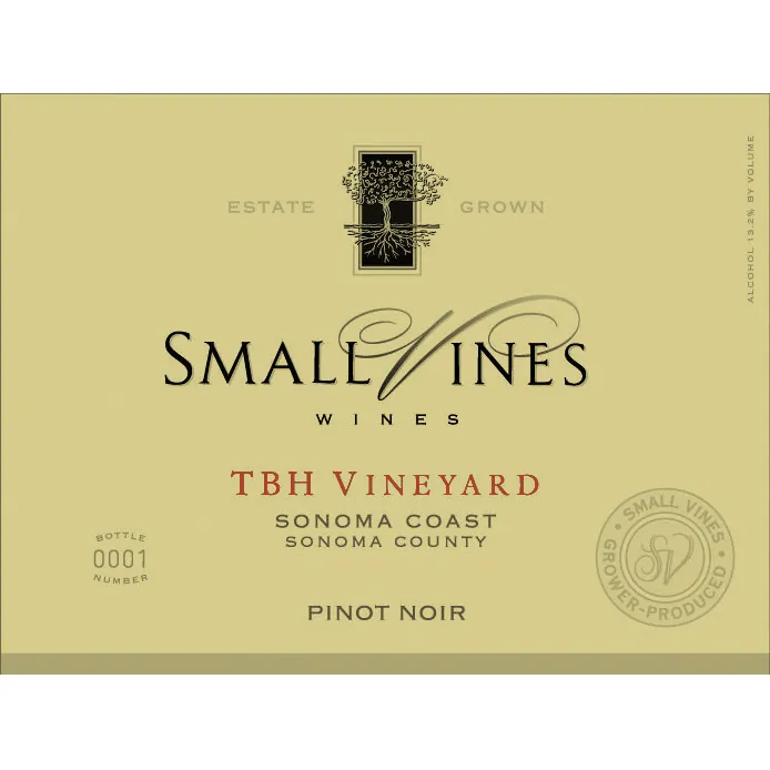TBH Vineyard Pinot Noir Bottle