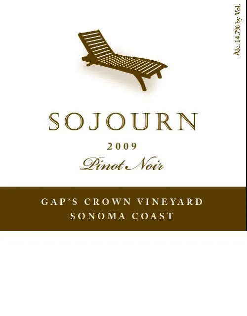 Gap's Crown Vineyard Pinot Noir Bottle