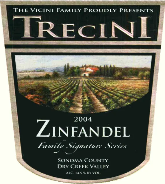 Family Signature Series Zinfandel Bottle