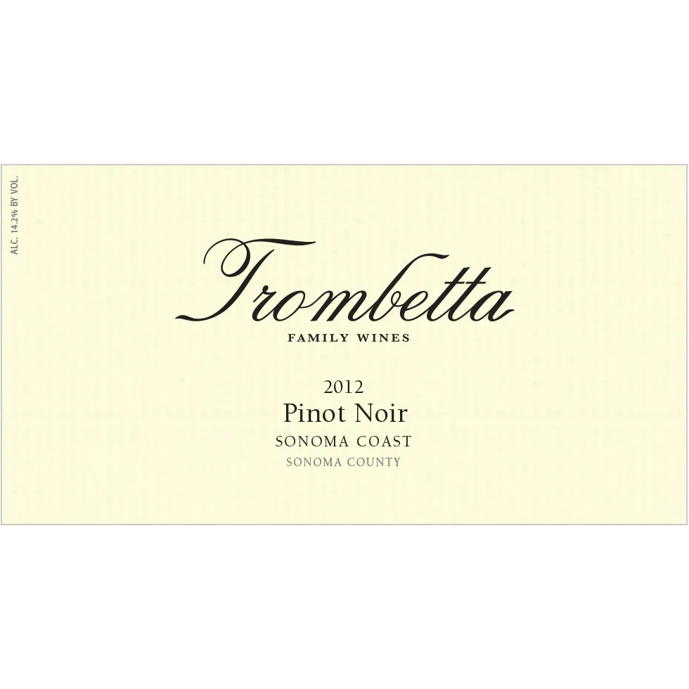Sonoma Coast Pinot Noir Bottle