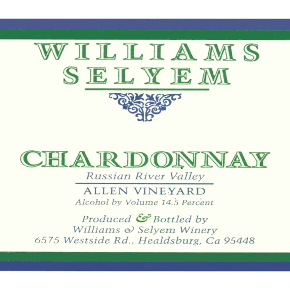 Allen Vineyard Chardonnay Bottle