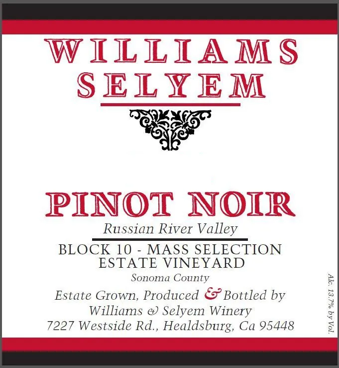 Block 10 - Mass Selection Estate Vineyard Bottle