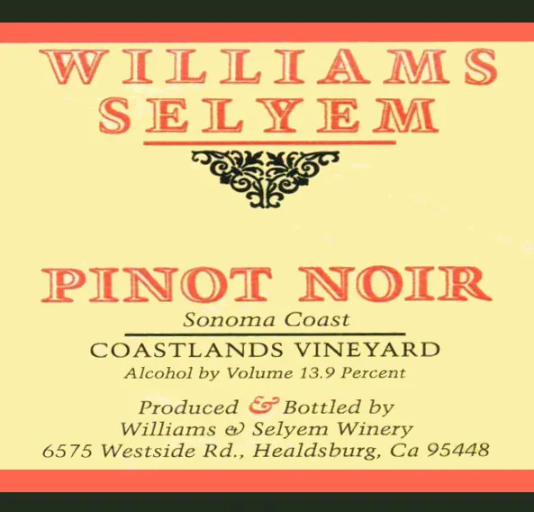 Coastlands Vineyard Pinot Noir Bottle