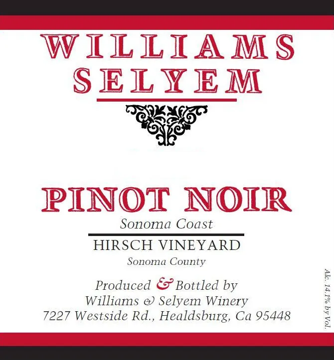 Hirsch Vineyard Pinot Noir Bottle