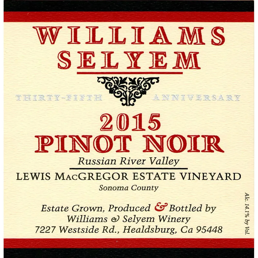 Lewis MacGregor Estate Vineyard Pinot Noir Bottle