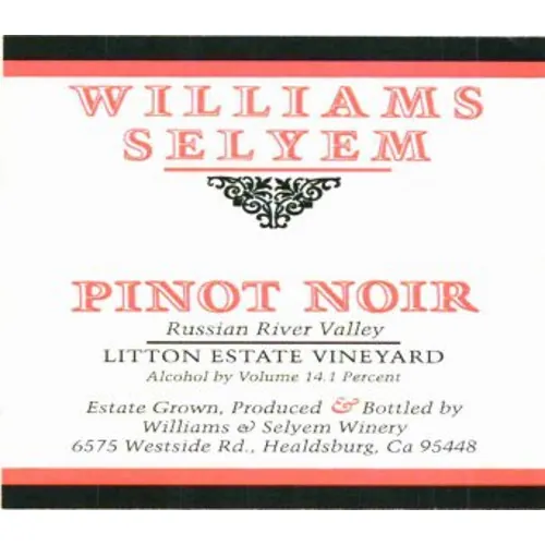 Litton Estate Vineyard Pinot Noir Bottle