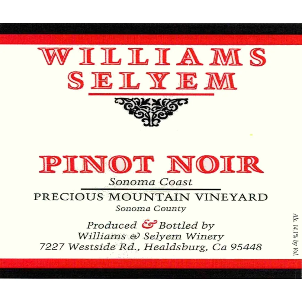 Precious Mountain Vineyard Pinot Noir Bottle