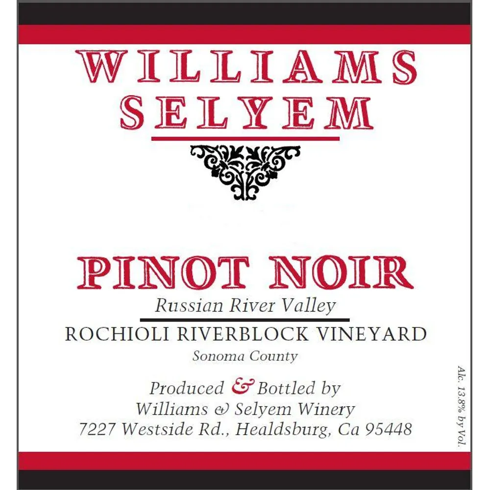 Rochioli Riverblock Vineyard Pinot Noir Bottle