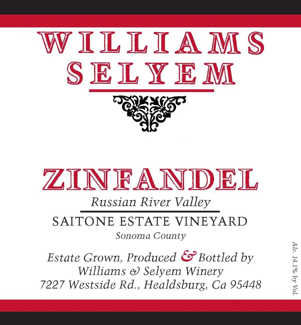 Saitone Estate Zinfandel Bottle