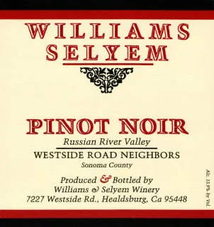 Westside Road Neighbors Pinot Noir Bottle