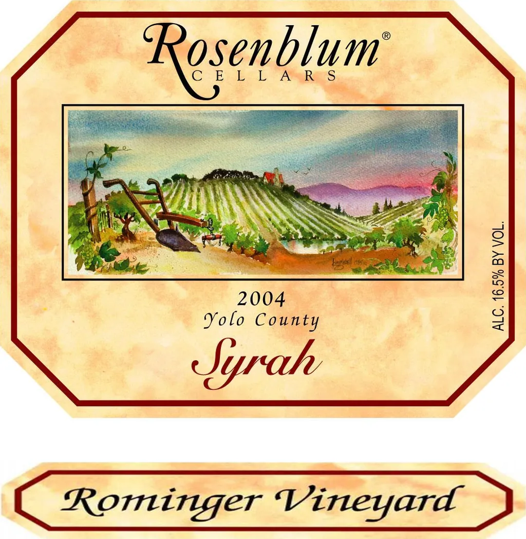 Rominger Vineyard Syrah Bottle