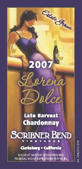 Lorena Dolce Late Harvest Chardonnay Bottle