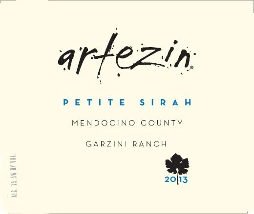 Garzini Ranch Petite Sirah Bottle