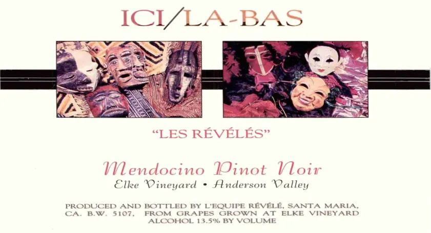 Ici-La Bas Les Reveles Pinot Noir Bottle