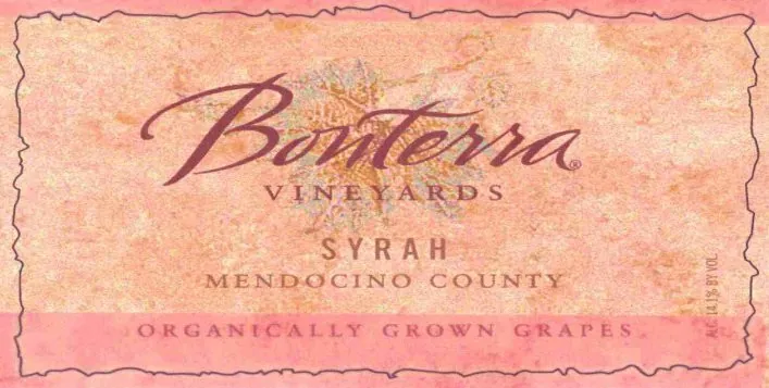 Mendocino County Syrah Bottle