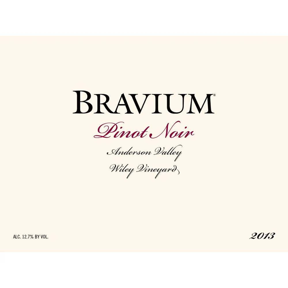 Wiley Vineyard Pinot Noir Bottle