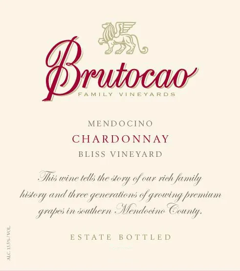 Bliss Vineyard Chardonnay Bottle