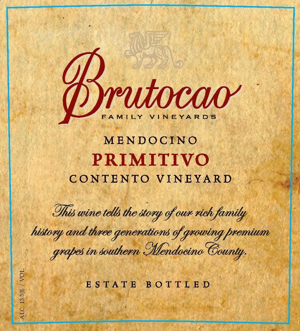 Contento Vineyard Primitivo Bottle