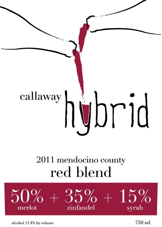 Callaway Hybrid Red Blend Bottle