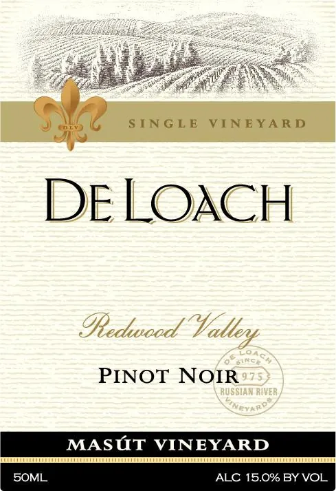 DeLoach Masut Vineyard Pinot Noir Bottle