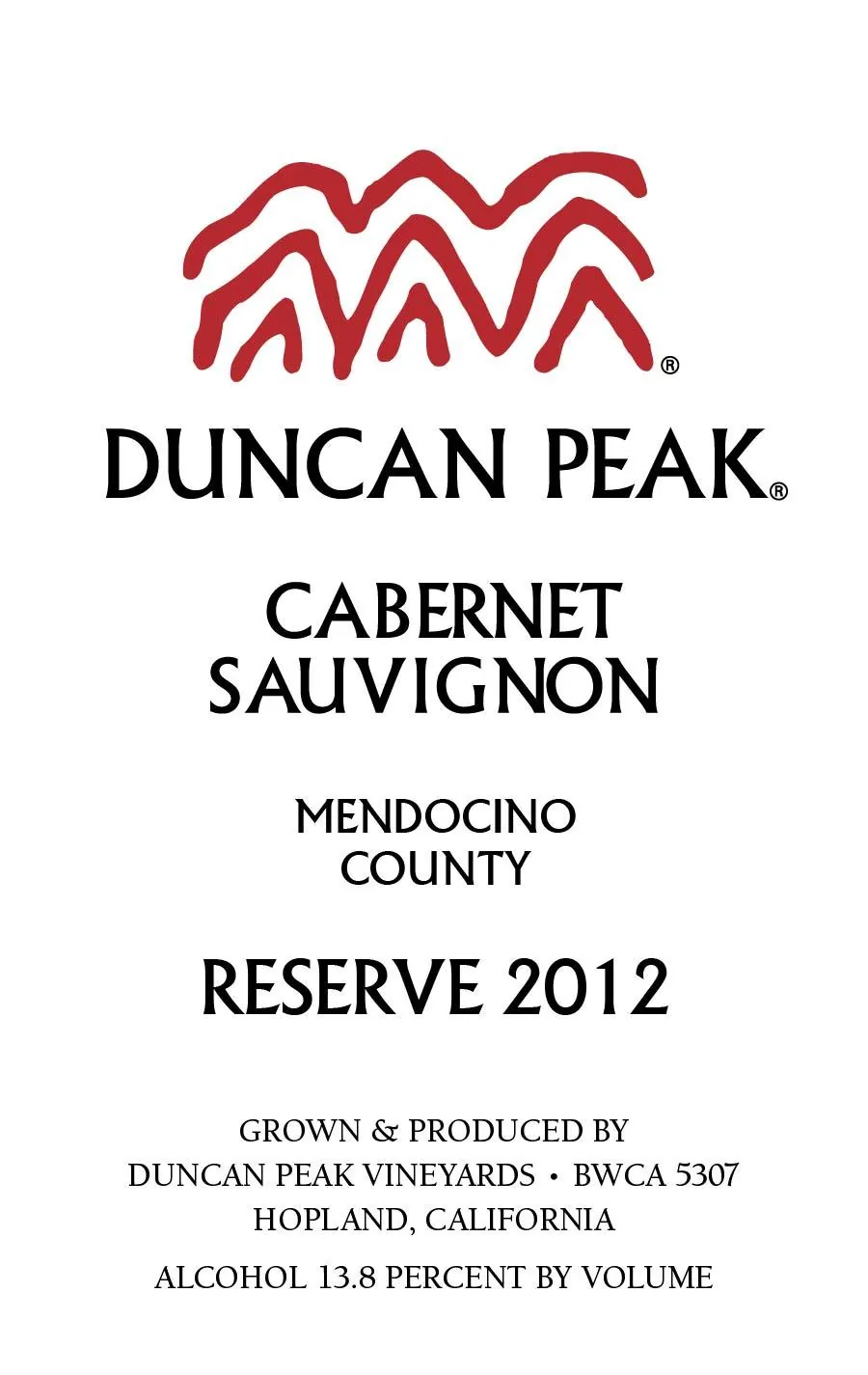 Reserve Cabernet Sauvignon Bottle