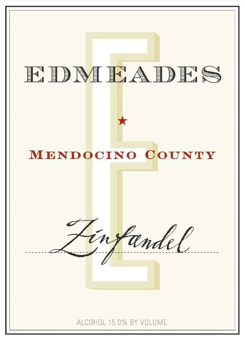 Mendocino County Zinfandel Bottle