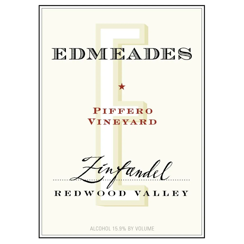 Piffero Vineyard Zinfandel Bottle