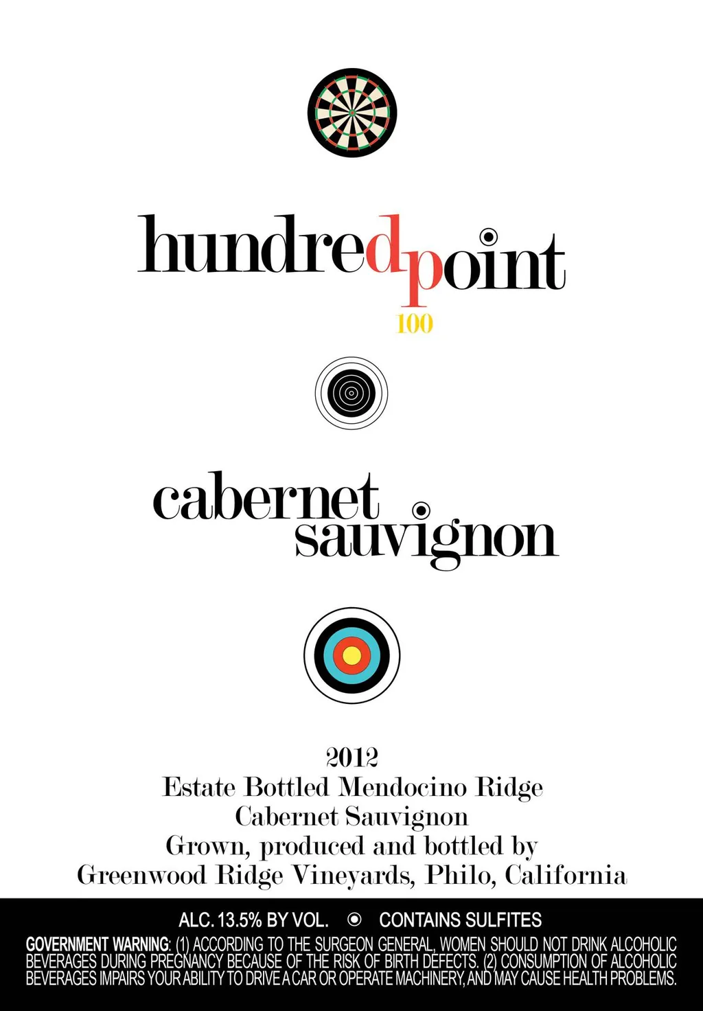 Hundred Point Cabernet Sauvignon Bottle