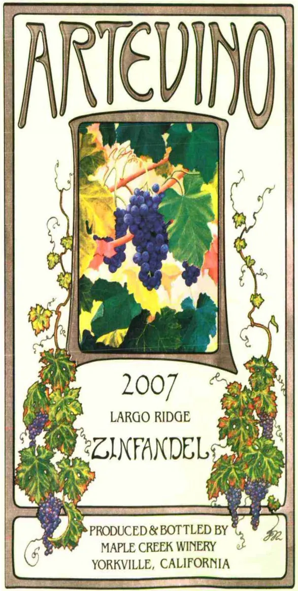 Artevino Largo Ridge Zinfandel Bottle