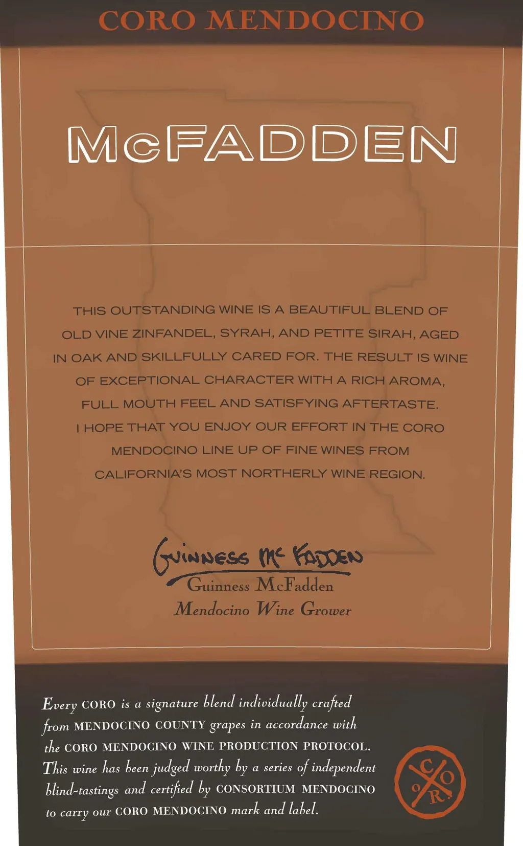 Coro Mendocino Red Bottle