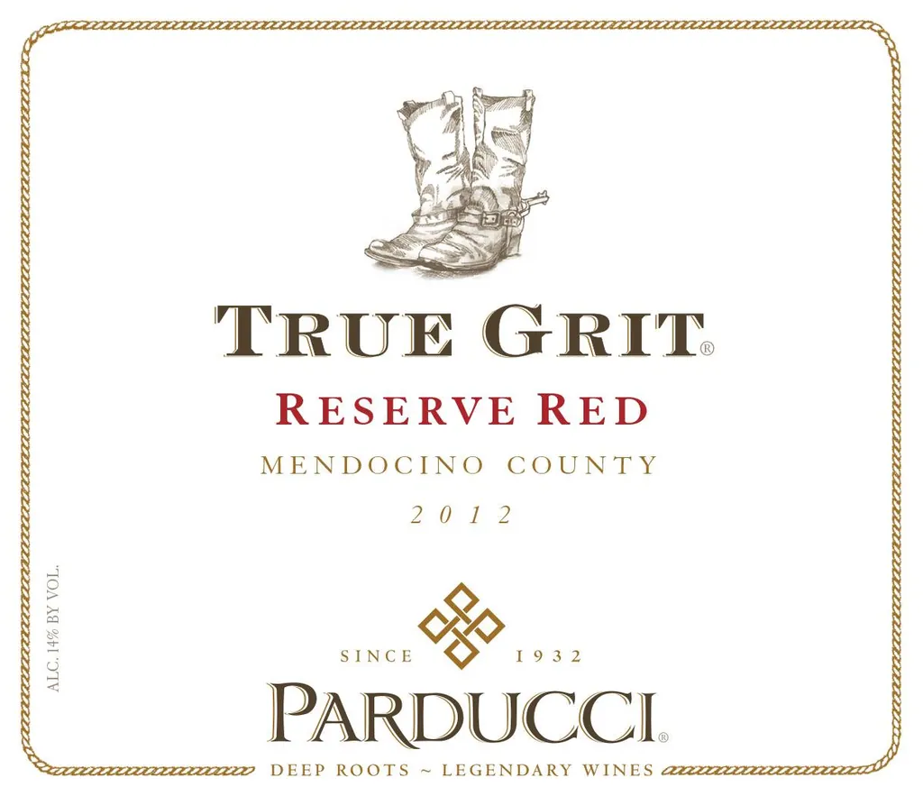 True Grit Reserve Red Blend Bottle