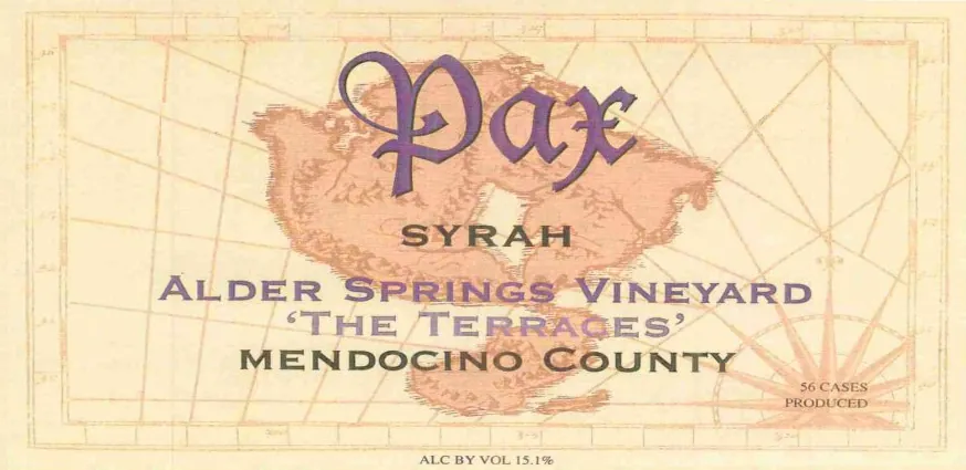 Alder Springs Vineyard The Terraces Syrah Bottle
