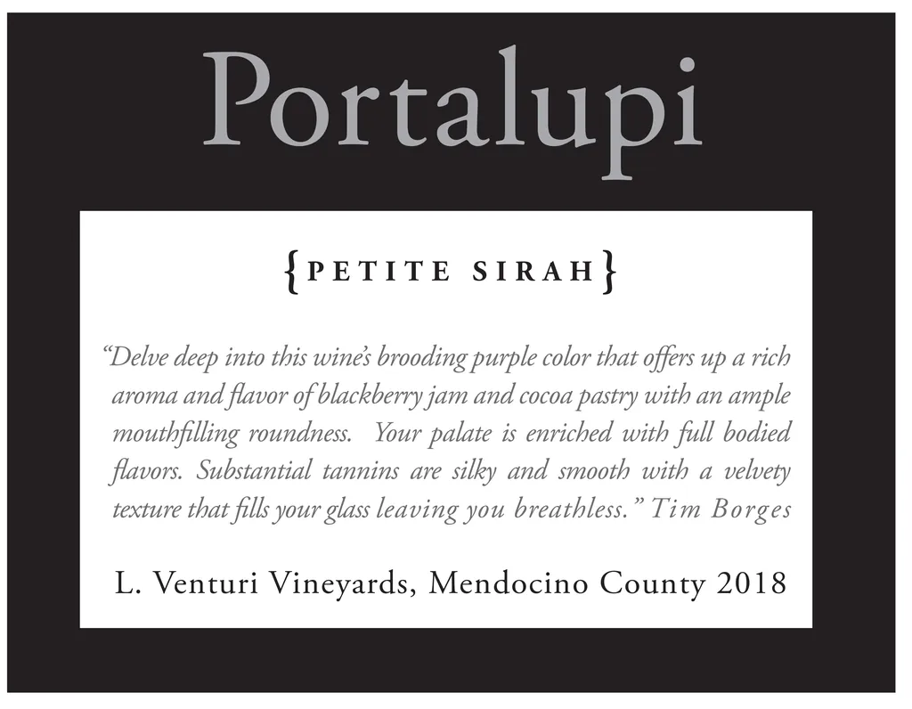 Petite Sirah Bottle