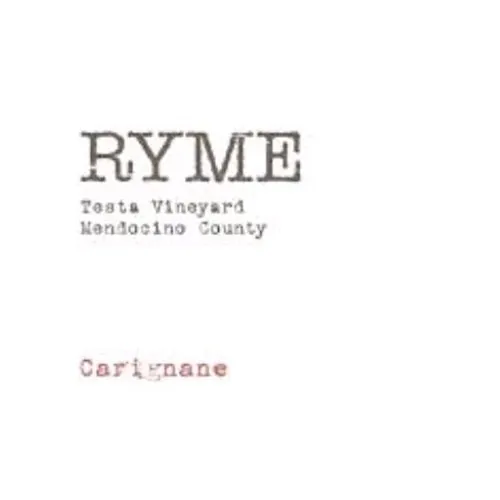 Ryme Testa Vineyard Carignan Bottle