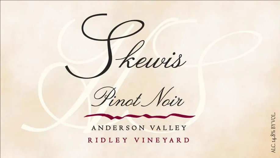 Ridley Vineyard Pinot Noir Bottle