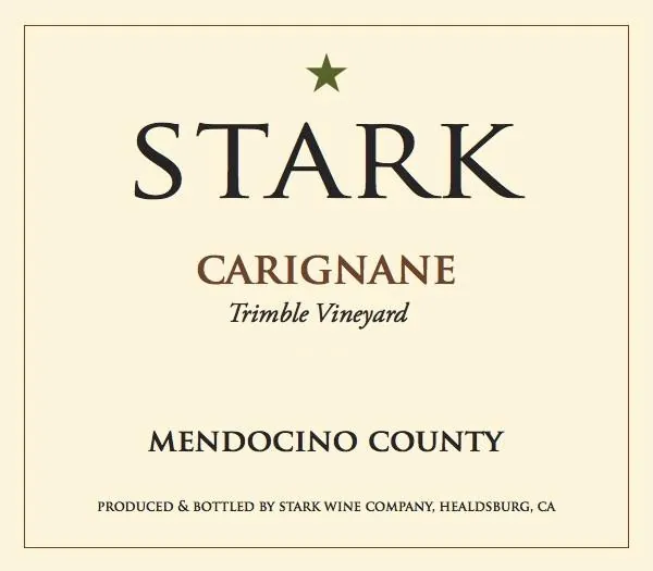 Trimble Vineyard Carignane Bottle