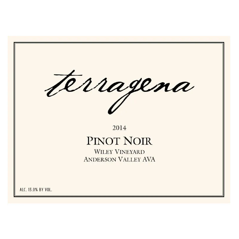 Wiley Vineyard Pinot Noir Bottle