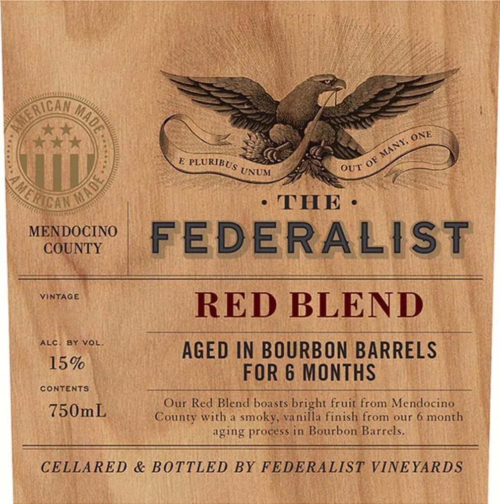 Bourbon Barrel Aged Red Blend Bottle