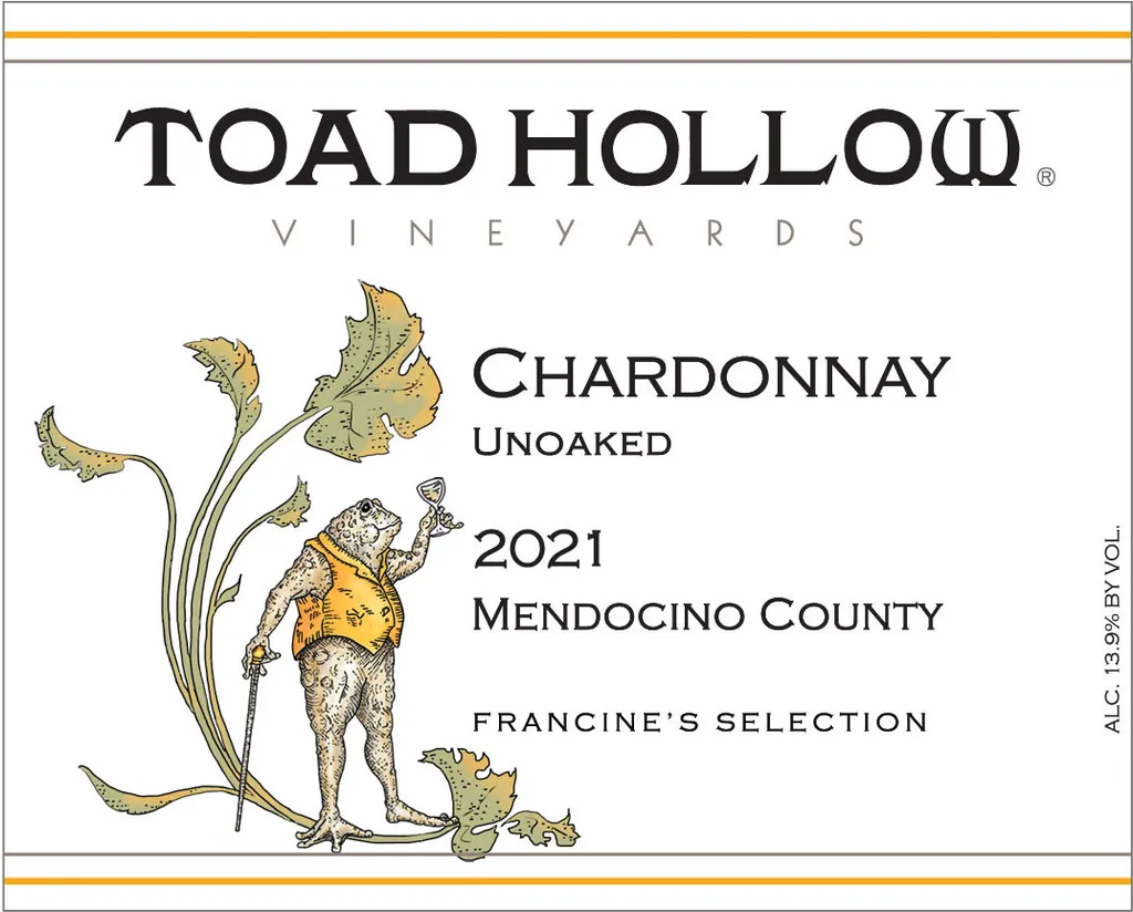 Francine's Selection Unoaked Chardonnay Bottle