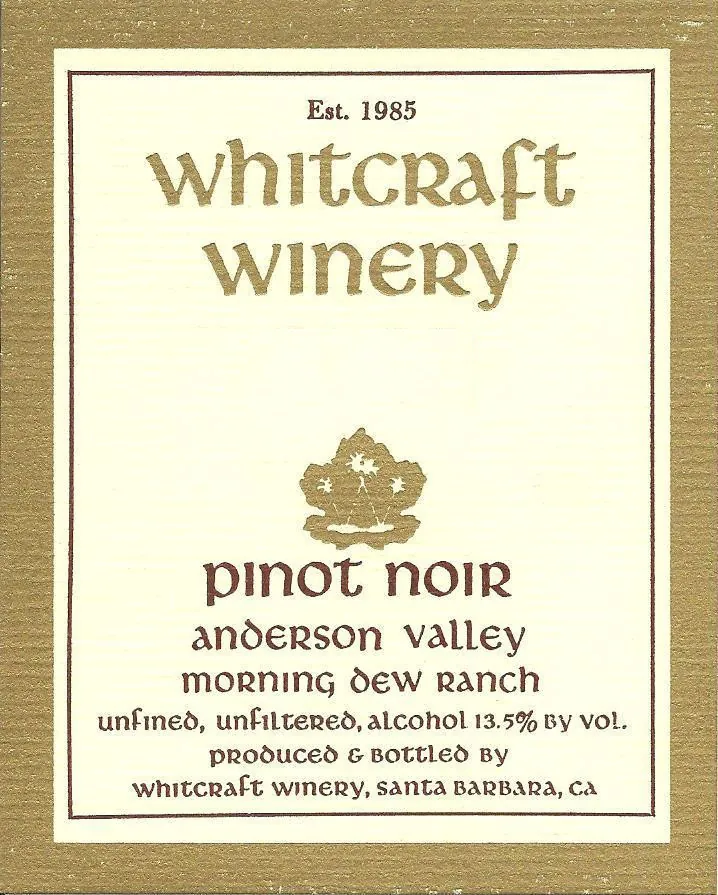 Morning Dew Ranch Pinot Noir Bottle